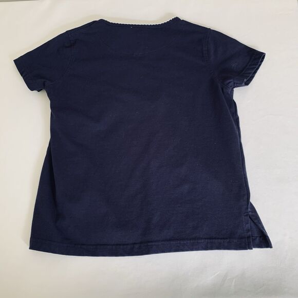 Vintage Sailboat Shirt Women M Petite Navy Blue Coastal Nautical Patriotic Tee - Picture 3 of 6